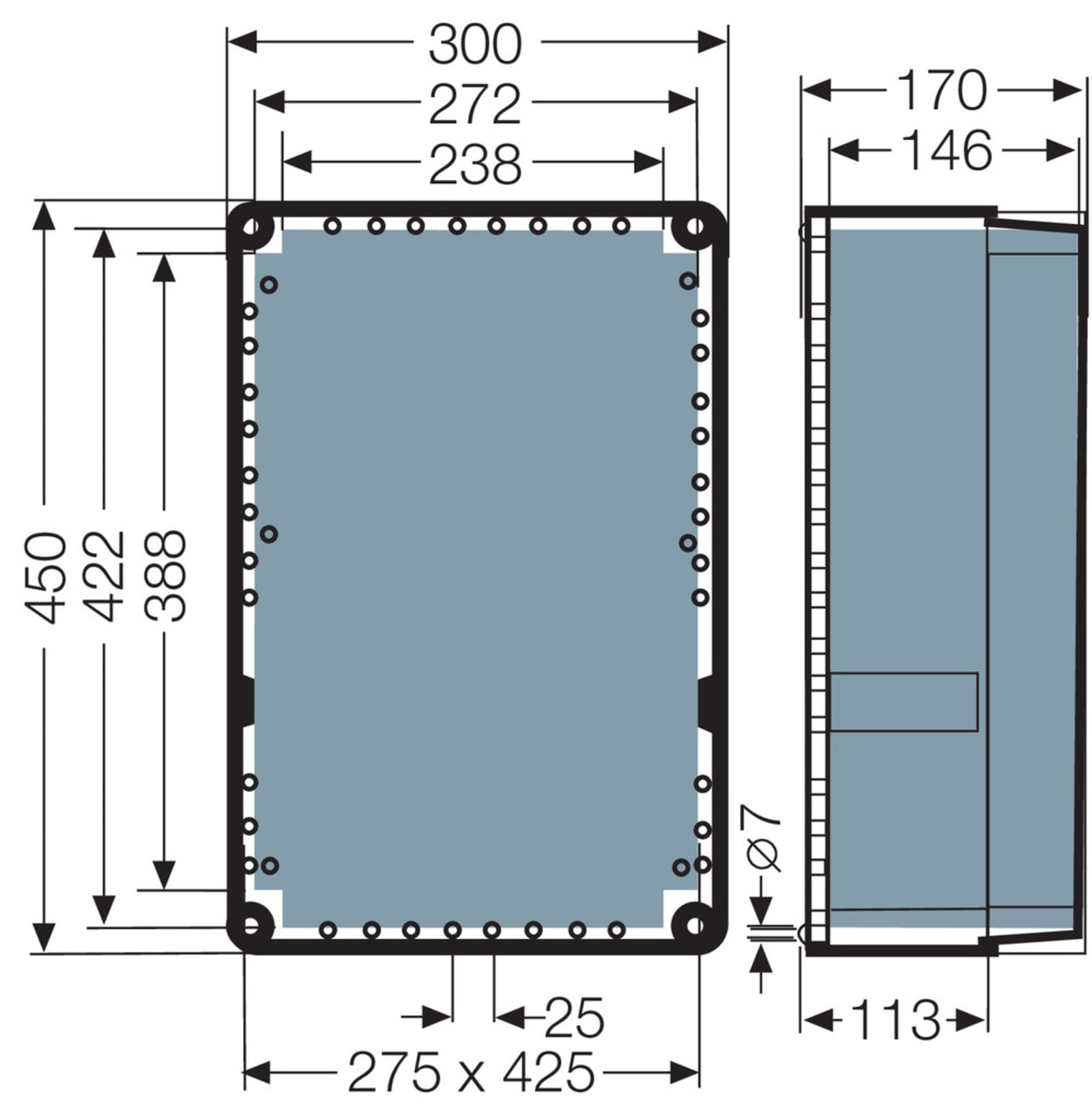 Hensel K 1204 Klemensli Kablo Bağlantı Buatı 450x300x170 mm IP65 250 A K 1204