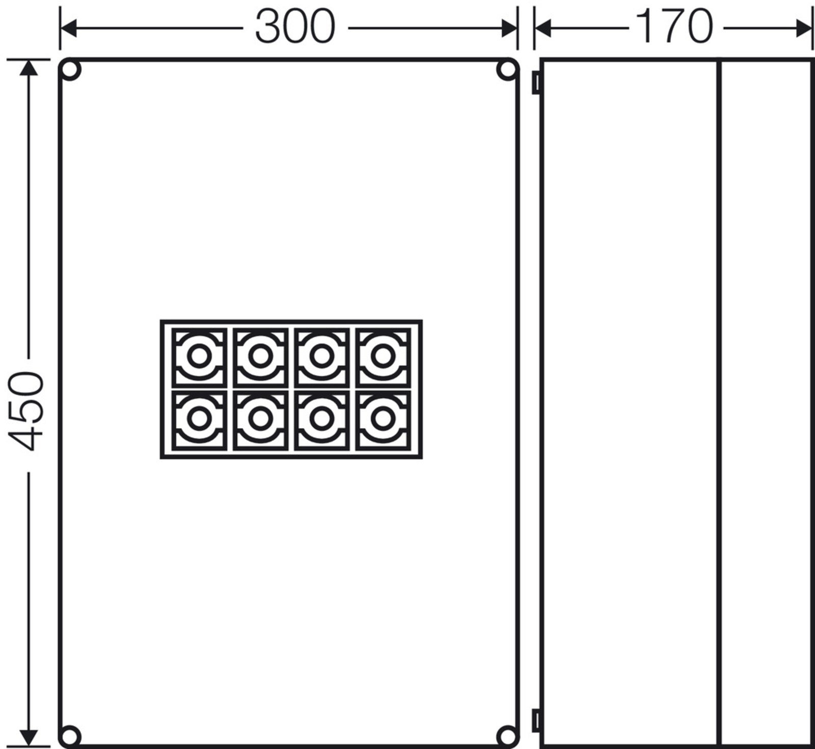 Hensel K 1204 Klemensli Kablo Bağlantı Buatı 450x300x170 mm IP65 250 A K 1204
