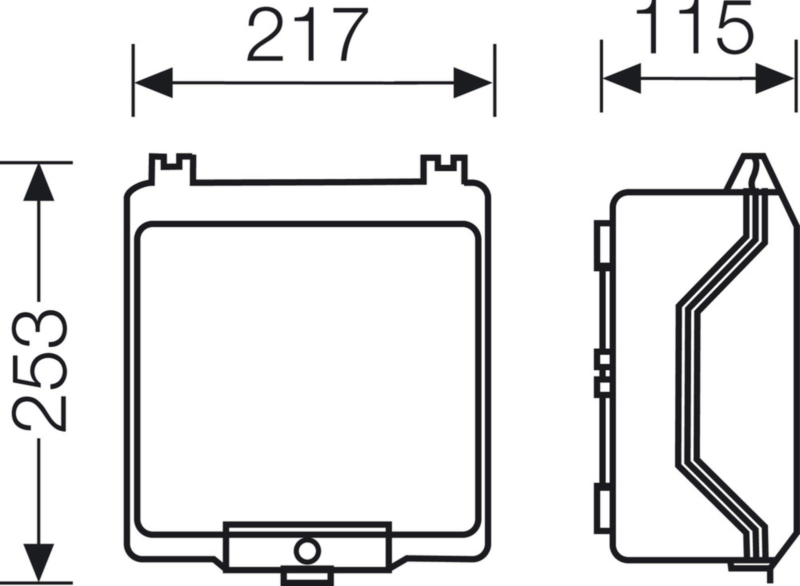 Hensel KG 9003 Boş Pano 253x217x115 mm IP66 KG 9003