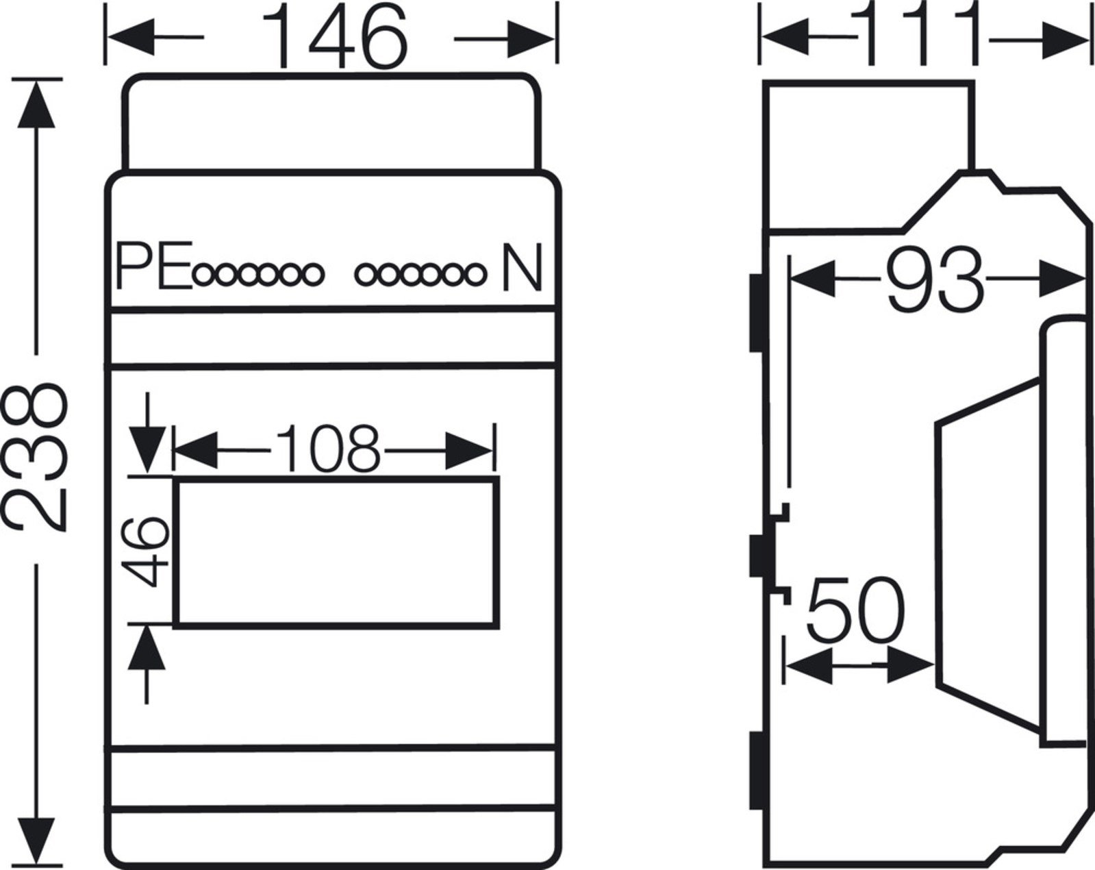 Hensel KV 9106 6 Modül Dağıtım Panosu IP65 KV 9106