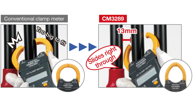 Hioki CM3289 True RMS AC Pensampermetre | 1000A | İnce Çene | Auto Range | Data Hold | Japon Teknolojisi