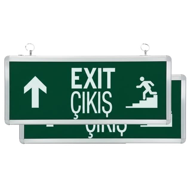 Horoz Robson HL330 3 Watt 160 Lümen Şarjlı Acil Çıkış Yukarı Merdiven EXIT Levhası Özellikleri (2'li Paket)