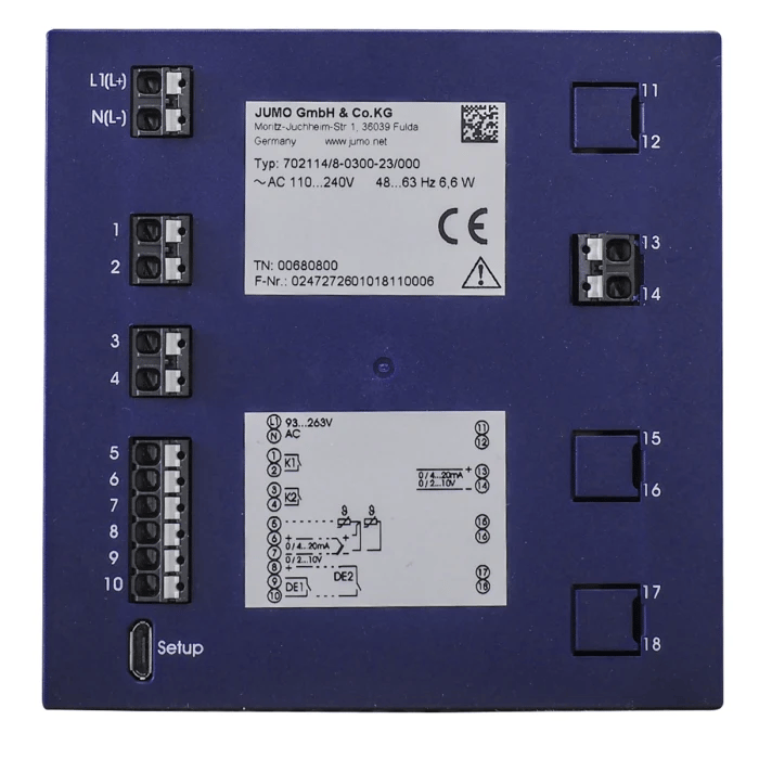 Jumo diraTRON Panel Tipi PID Sıcaklık Kontrol Cihazı-702114/8-0000-23/000