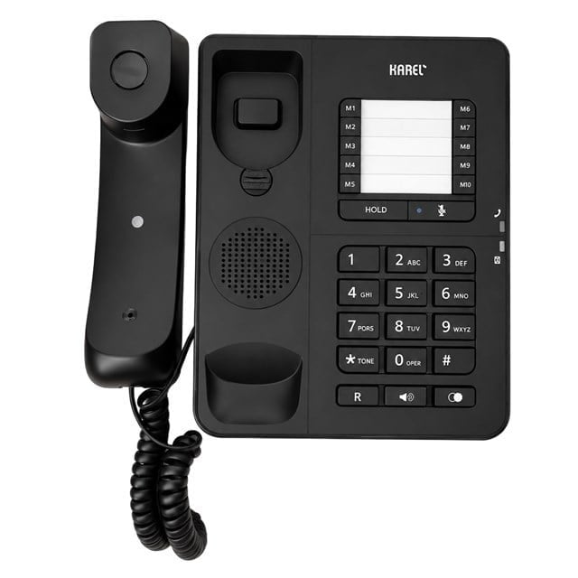 Karel TM-142 Analog Sabit Kablolu Ekransız Siyah Masaüstü Telefon