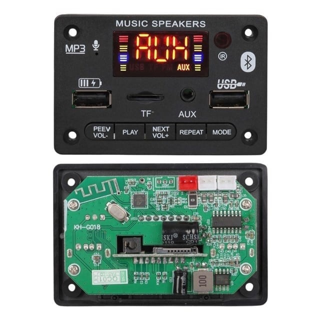 Magicvoice MV-17751 Bluetooth/USB/TF/AUX MP3 Dekoder Modül 5W+5W Stereo Amfili Dijital Ekranlı