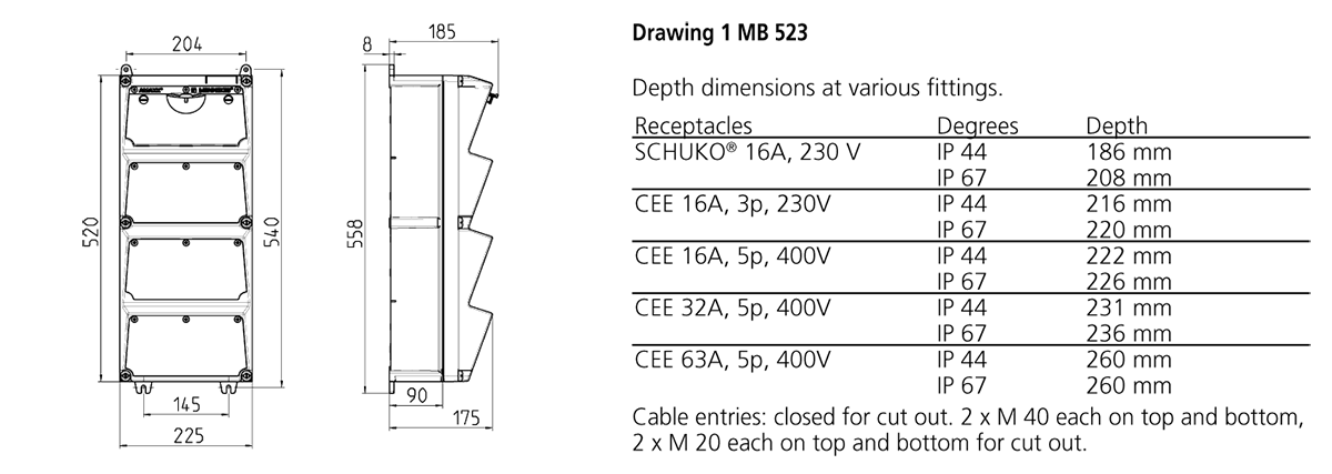 Mennekes 940013  AMAXX RCD Tip A Priz Kombinasyonu