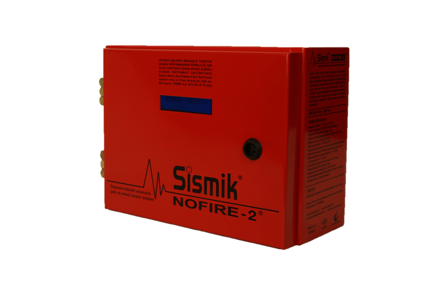 NOFIRE-2 LCD Göstergeli Elektromekanik Deprem Sensörü FF.K.DED.8605