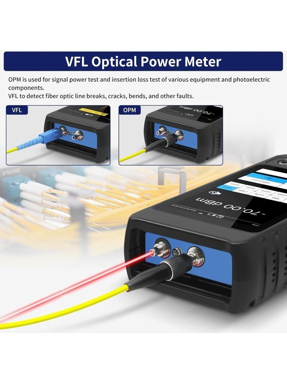 Novacom NVC-LT600S RJ45 PoE Uyumlu Multi-Function Network & Fiber Kablo Test Cihazı 11395