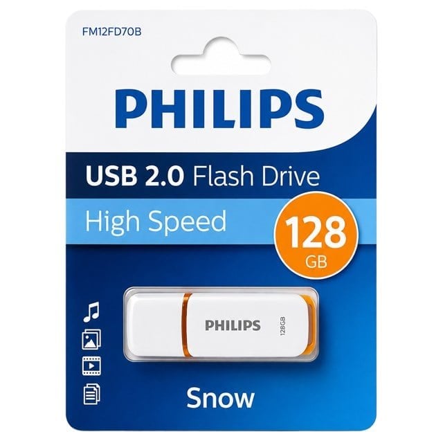 Philips FM12FD70B Snow 128GB USB 2.0 High Speed Flash Bellek