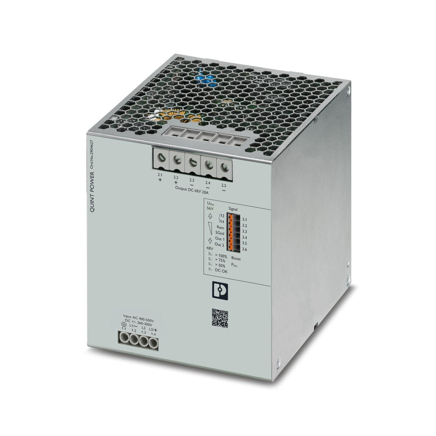 Phoenix Contact 2904627 QUINT4-PS/3AC/48DC/20 | Güç Kaynağı | QUINT POWER | 3 Faz | 48 V DC / 20 A