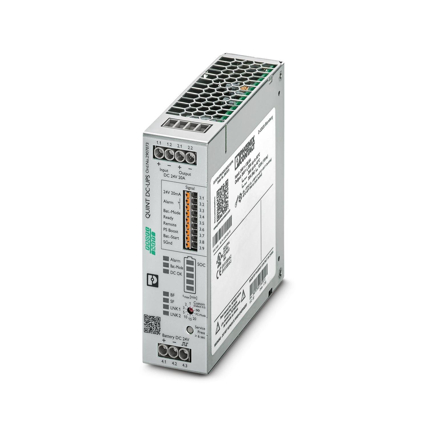 Phoenix Contact –2907073 QUINT4-UPS/24DC/24DC/20/PN - Kesintisiz güç kaynağı