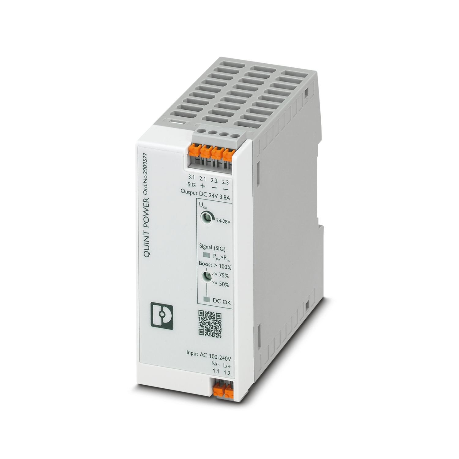 Phoenix Contact 2909577 QUINT4-PS/1AC/24DC/3.8/PT - Güç kaynağı