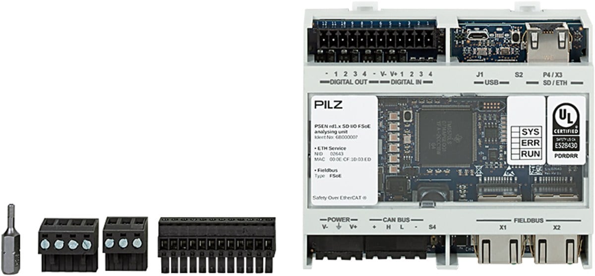 Pilz 6B000007 PSEN rd1.x SD I/O FSoE Radar Sensörü Analiz Ünitesi