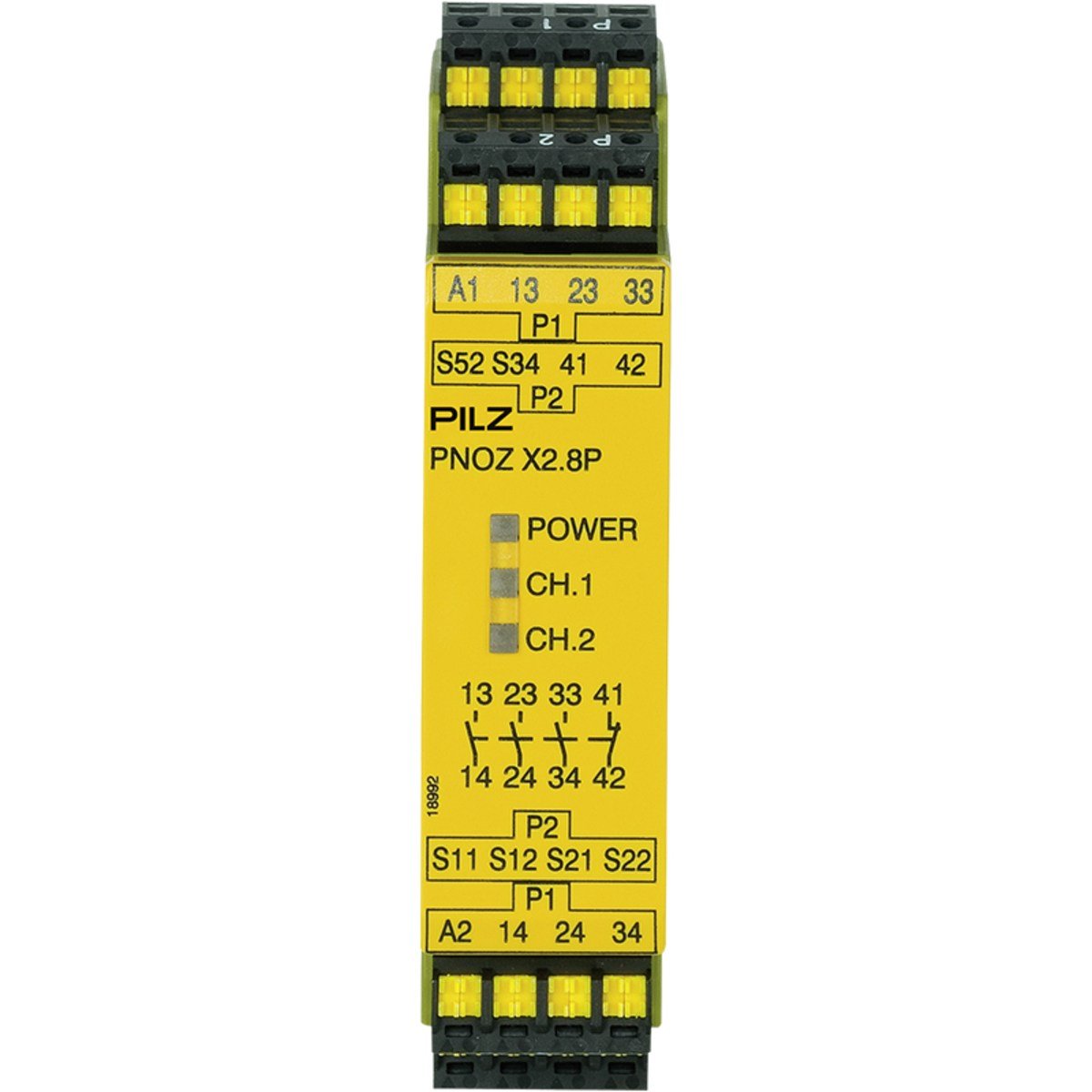 Pilz PNOZ X2.8P C 787301 24 V AC/DC 3 NO 1 NC Kategori 4 PL e SIL 3 Emniyet Rölesi 787301