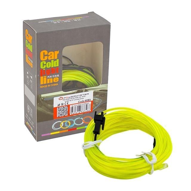 Powermaster 5 Metre 5 Volt USB Adaptörlü Neon Parlak (Florasan) Yeşil İp Aydınlatma PM-6083