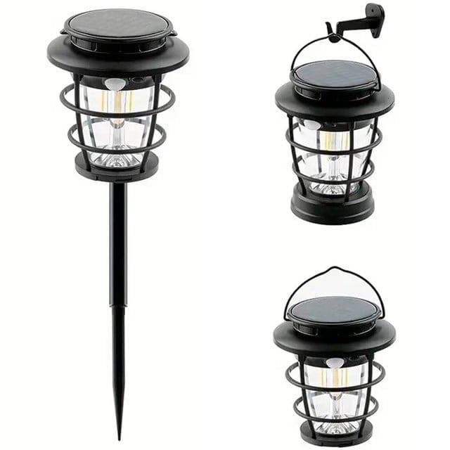 Powermaster HOP-8818 Sensörlü Taşınabilir Şarjlı + Solar Panelli 4 Çalışma Modlu Beyaz-Günışığı Işık Bahçe-Kamp Lambası