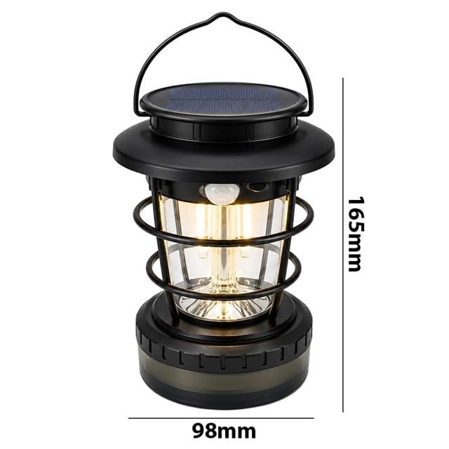 Powermaster HOP-8819 Solar Güneş Panelli Sensörlü Kamp Lambası (Filament + SMD + RGB Şerit)