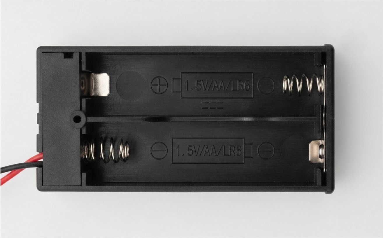 Powermaster IC-233C Kapaklı Switch'li 2'li AA Pil Yuvası 23560