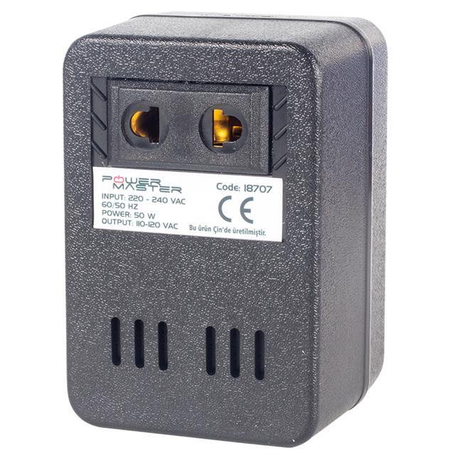 Powermaster PM-18707 220V-110V 50Va Ac/Ac Dönüştürücü Transformatör