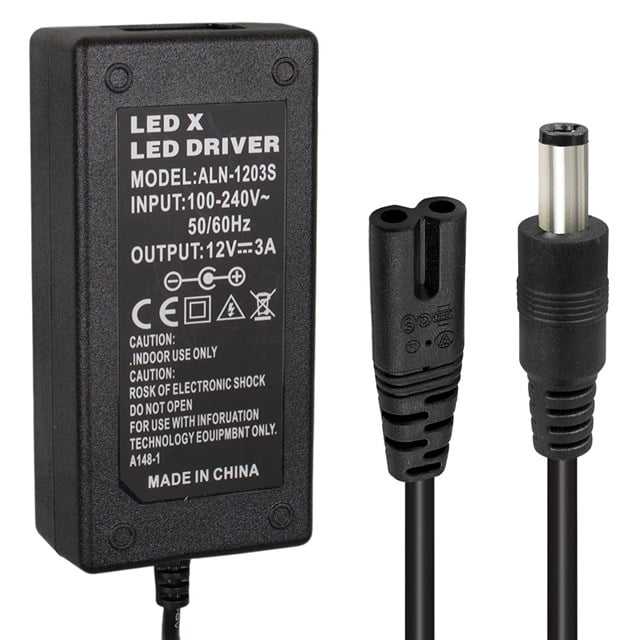 Powermaster PM-1980 12 Volt - 3 Amper - 36 Watt 5.5*2.5 Mm Uçlu Plastik Kasa Masaüstü Adaptör