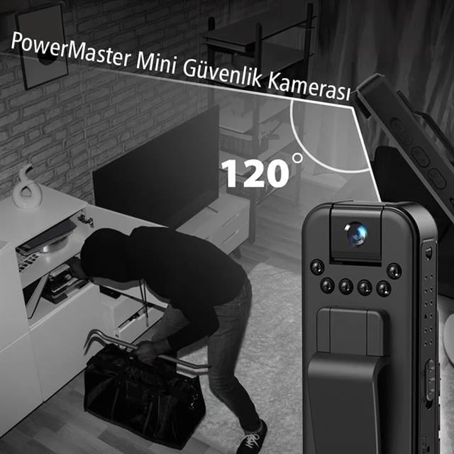 PowerMaster PM-24941 L7 Cep Vücut Tipi Güvenlik Kamerası 1080P Oynar Başlıklı Video ve Ses Kaydedici