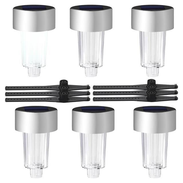 Powermaster PM-26960 Metal Gövdeli Dc 5V Beyaz Solar Balkon-Havuz-Bahçe Lambası (6'lı Paket)