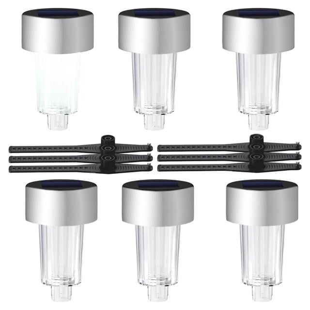 Powermaster PM-26961 Metal Gövdeli Dc 5V Beyaz Solar Balkon-Havuz-Bahçe Lambası (6'lı Paket)