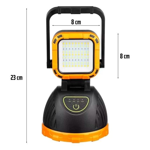PowerMaster PM-8033A Solar Şarjlı 6 Modlu EL Feneri Ve Işıldak Acil Durum Lambası (Beyaz Sarı Kırmızı)