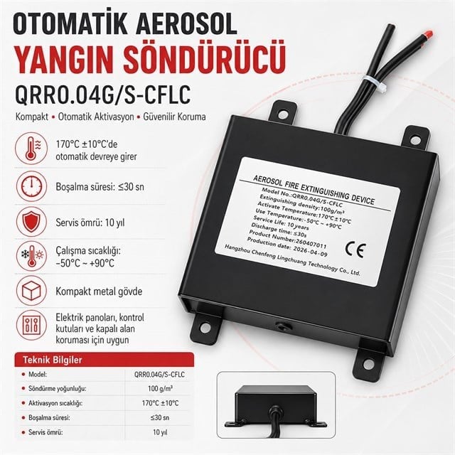 Powermaster QRR0.04G/S-CFLC Otomatik Aerosol Yangın Söndürücü