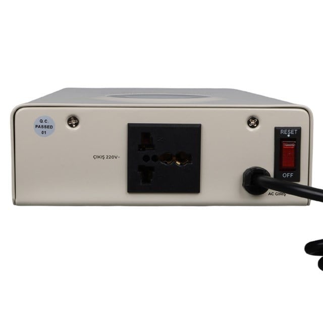 Powermaster SLIM-1000 Otomatik 1000VA Kombi Voltaj Regülatörü (İngiliz Fişli ve Evrensel Çoklu Soketli)