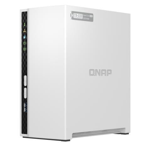 QNAP TS-233 2GB 2 Disk Yuvalı NAS | 2x20TB Destek, Gigabit Ethernet, USB 3.0 & 2.0