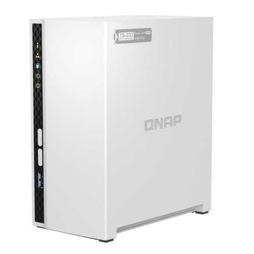 QNAP TS-233 2GB 2 Disk Yuvalı NAS | 2x20TB Destek, Gigabit Ethernet, USB 3.0 & 2.0
