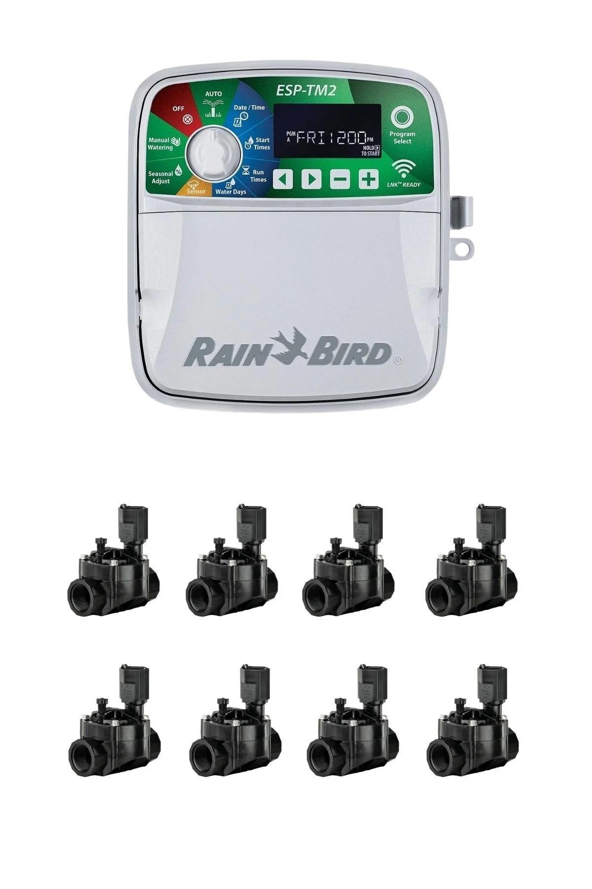 Rain Bird Kontrol Ünitesi ve Solenoid Vana Seti (4-6-8 İstasyon) – 8 İstasyon / 8 Vana