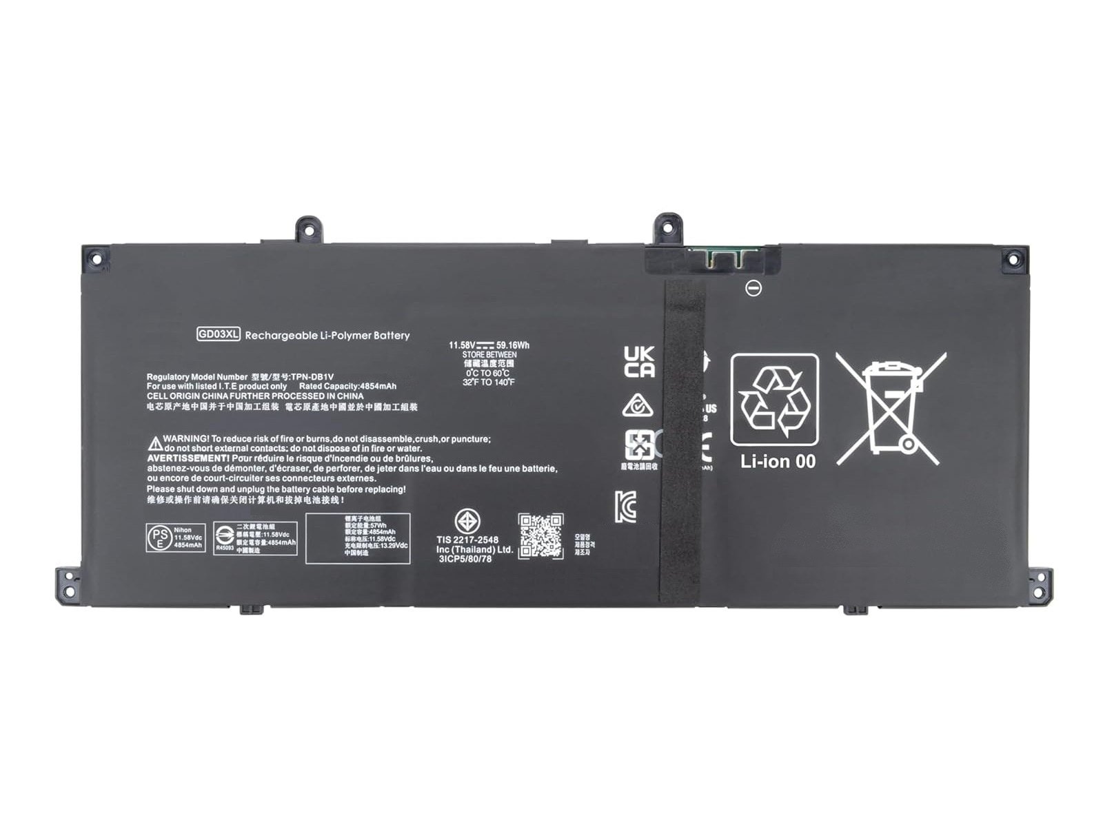 RETRO Hp Envy 14-fa0000 x360, GD03XL Notebook Bataryası