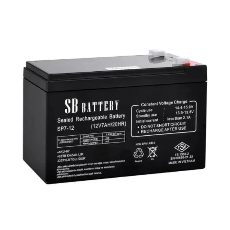 SB Battery SP7-12 12V 7Ah Kuru Tip Akü