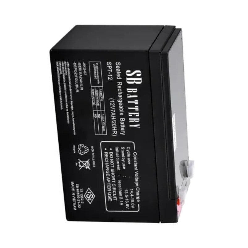 SB Battery SP7-12 12V 7Ah Kuru Tip Akü