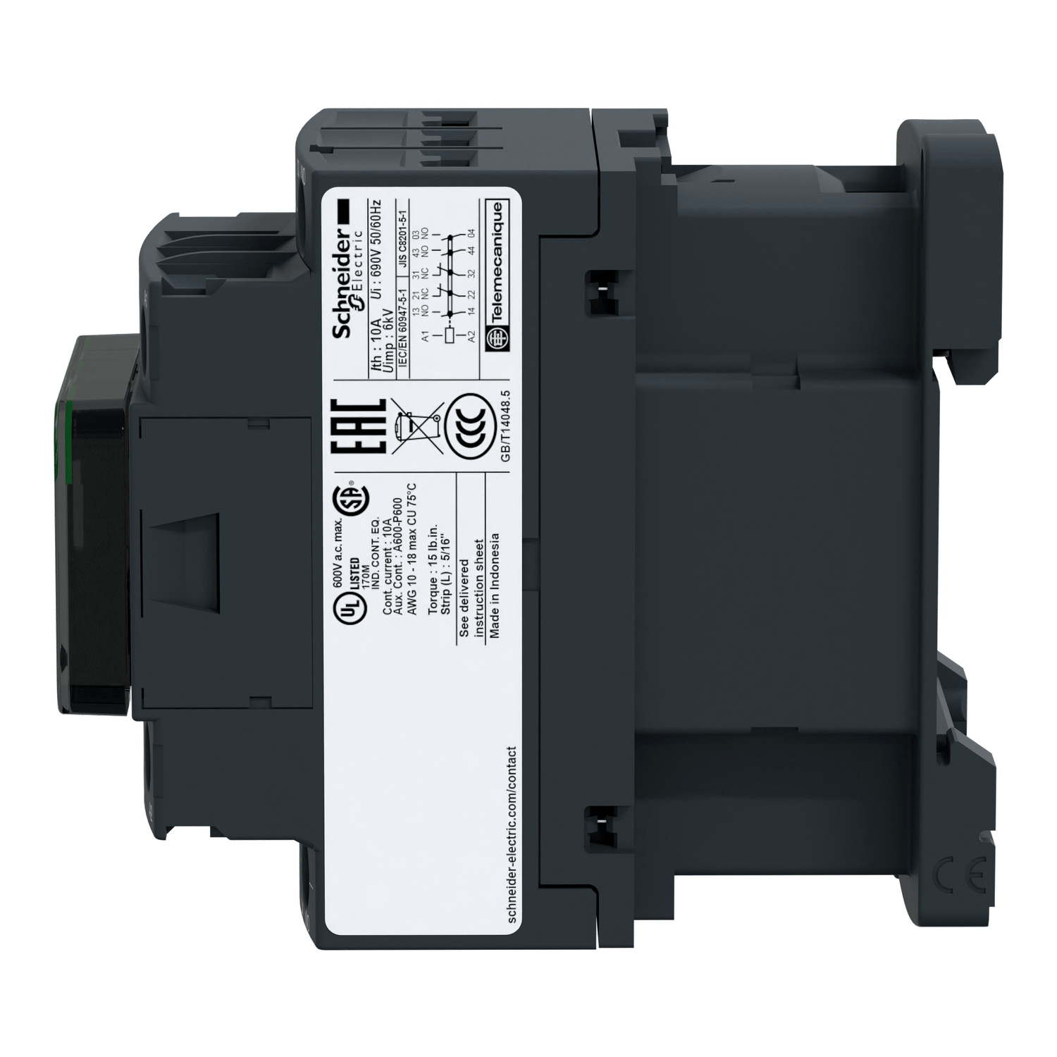 Schneider CAD50M7 220 V AC 5 NO 10 A 690 V TeSys D Kontrol Rölesi CAD50M7