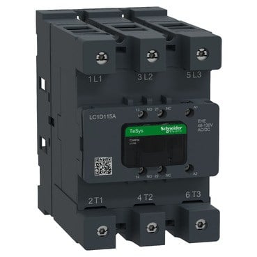 Schneider LC1D115AEHE 55 kW 115 A 3 Kutuplu 3 NO 48-130 V AC/DC Kontaktör LC1D115AEHE