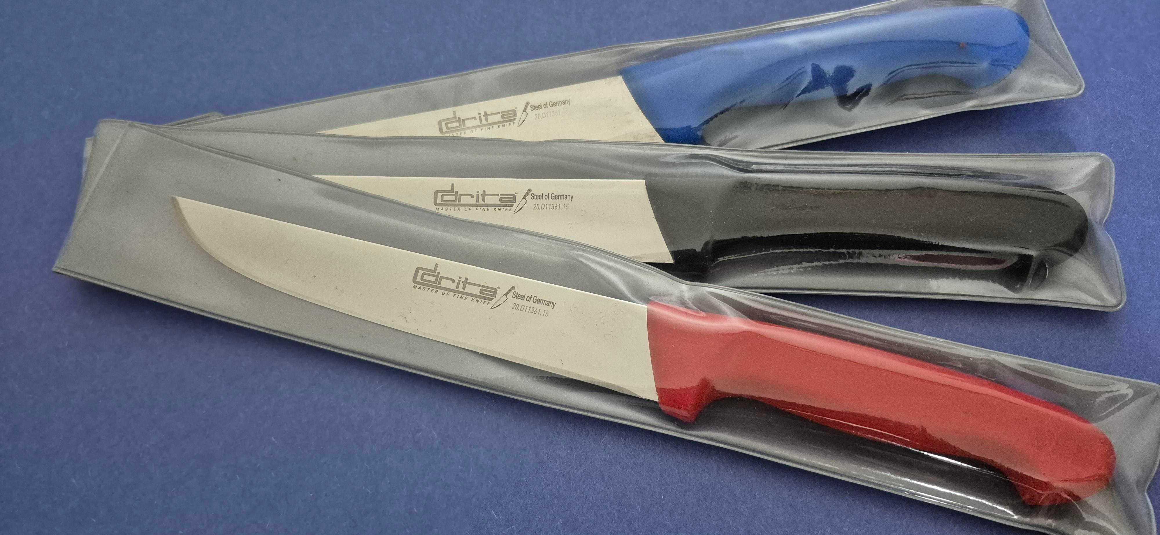 Sebze Bıçağı 15.7 cm Hulusi - Drita Bıçak Üstüne Dökme Moblen Saplı 26mm X 157mm X 2mm 11361.15 (SİYAH RENK)