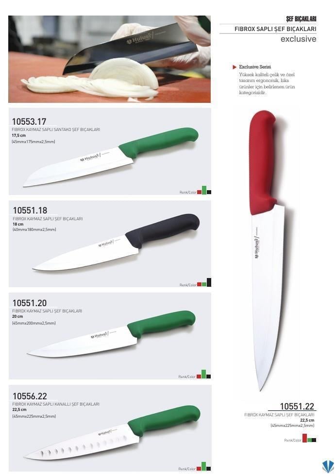 Şef Bıçağı Fibrox Kaymaz Saplı Hulusi Bıçak 18 cm 40mm X 180mm X 2,5mm 10551.18