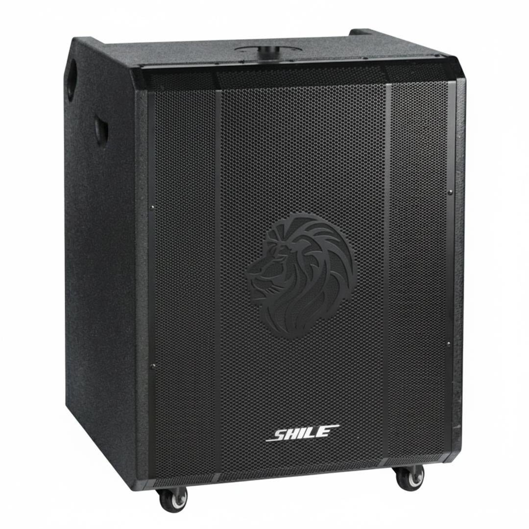 Shile SL-9 400W Aktif Kule Ses Sistemi 2 Adet Kablosuz Mikrofonlu Tekerlekli MDF Kasa Bluetooth/TWS/DSP Destekli PA Seti