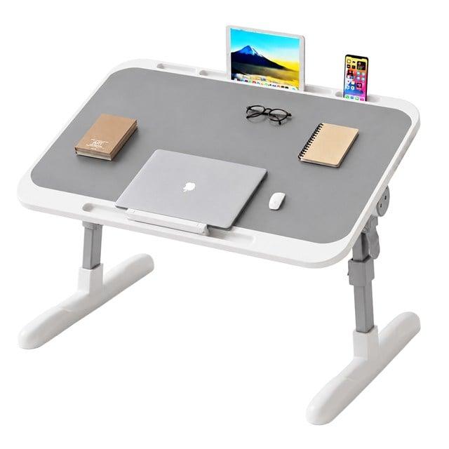 Sunup SN-29698 Çok Fonksiyonlu Katlanabilir Yatak Koltuk Laptop Masası Yükseklik ve Açı Ayarlı Gri 60x40cm