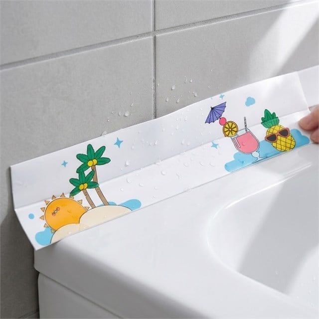 Sunup SN-38874 Çift Taraflı Yapışkanlı Dekoratif Resimli Banyo Su Geçirmez Sızdırmazlık Bandı