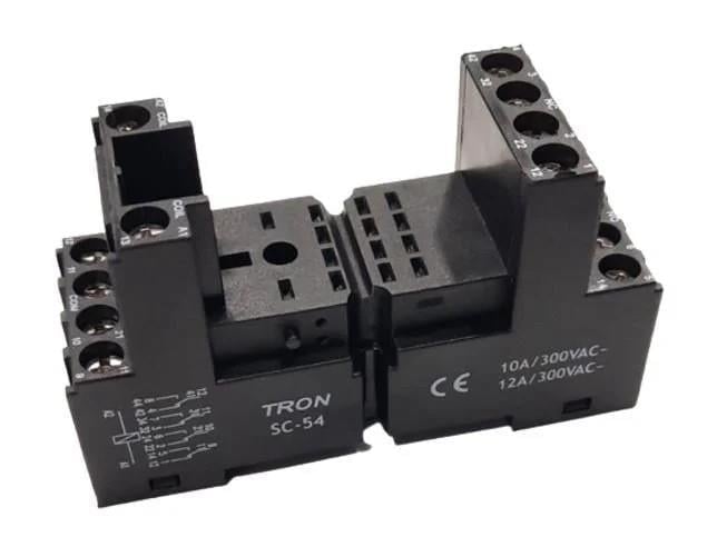 Tron SC-54 55.34 Röle İçin 14 Pin Ray Montaj Kısa Tip Soket