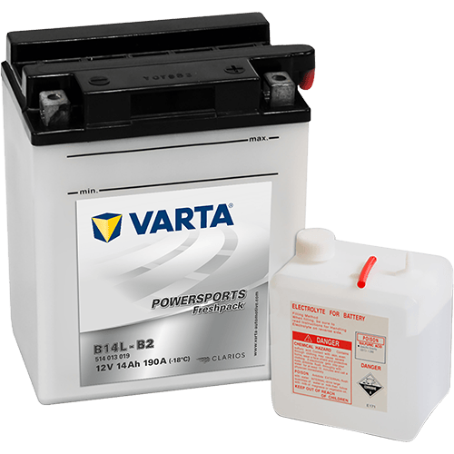 VARTA Powersports Freshpack 12V 14Ah 190A – B14L-B2 | Motosiklet & Hafif Araç Aküsü