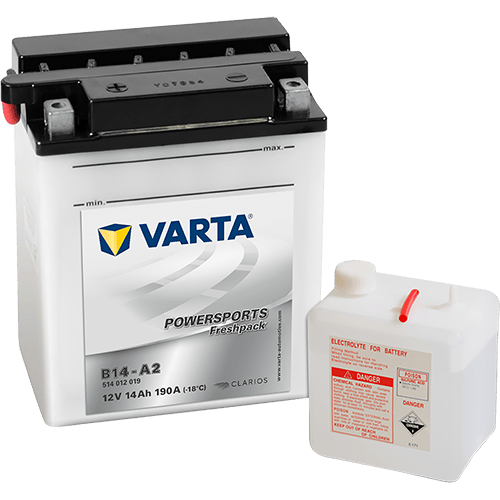 VARTA Powersports Freshpack 12V 14Ah 190A – B14-A2 | Motosiklet & Hafif Araç Aküsü