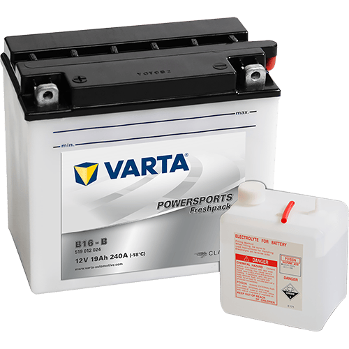 VARTA Powersports Freshpack 12V 19Ah 240A – B16-B | Motosiklet & Hafif Araç Aküsü