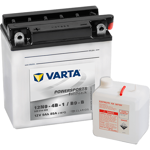 VARTA Powersports Freshpack 12V 9Ah 85A – 12N9-4B-1 / B9-B | Motosiklet & Hafif Araç Aküsü