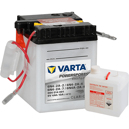 VARTA Powersports Freshpack 6V 4Ah 10A – 6N4-2A-(2,4,7) / 6N4A-2A-4 | Küçük Motosiklet & Hafif Araç Aküsü