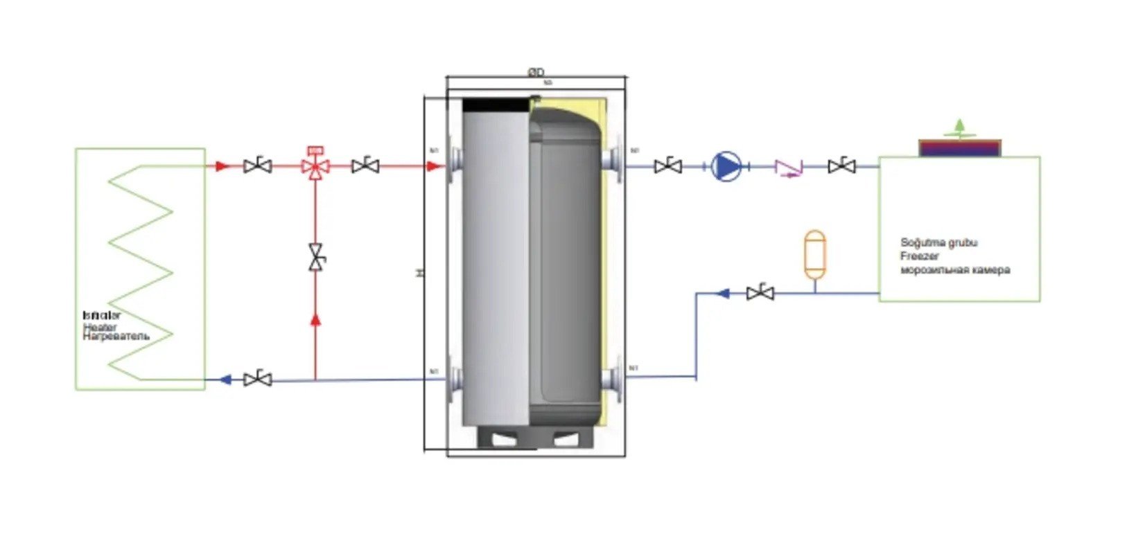 Wenta WBFHT 100 Lt Buffer Tank - Ücretsiz Sevk WBFHT100